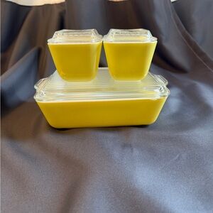 Vintage Yellow Pyrex 503 Refrigerator Casserole – 1½ QT with Lid